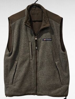 US Expedition Men's Fleece Vest Charcoal Gray Size Large